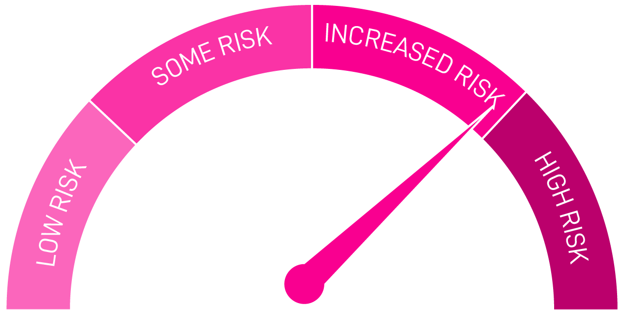 Risk meter from low to high